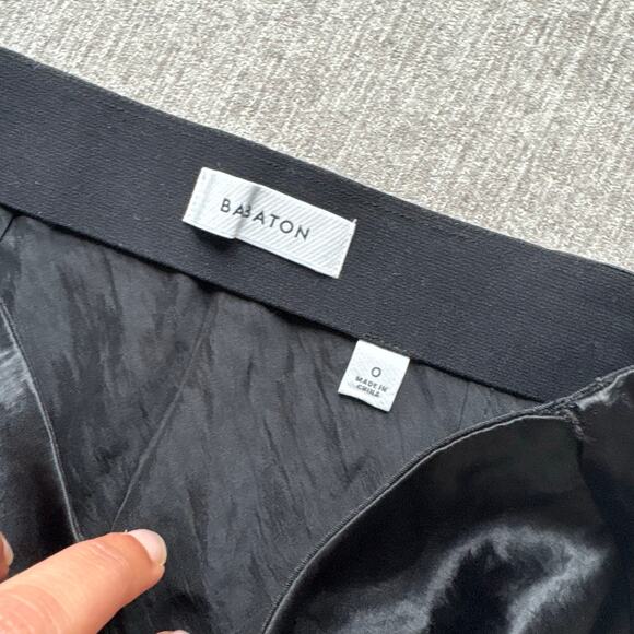 NWOT Aritzia Slip Satin Black Midi Skirt - Picture 2 of 4